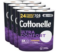 Cottonelle Ultra ComfortCare Toilet Paper, 24 Family Mega Rolls