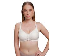 Cottonique Deborah Latex-Free Support Racerback Bra Made from 100% Organic Cotton, Natural, 36B