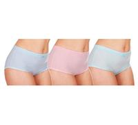 COTTONIQUE Ladies 6 Pairs 100% Cotton Full Comfy Mama Briefs, Knickers, Underwear 36" - 66"