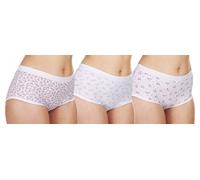 COTTONIQUE Ladies 6 Pairs Floral Full Briefs Knickers Underwear Cotton Plus Big Size 36-54