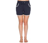 Cottonique Ladies Cotton Casual Shorts Retro Summer Hot Pants Navy M