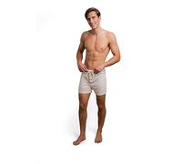 Cottonique Men's Latex-Free Drawstring Loose Boxer Short Made from 100% Organic Cotton (2/Pack | Natural), Ivory, XXL-3XL
