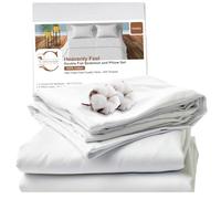 COTTONOPLE Heavenly Feel Flat Bedsheet with Pillow covers- 100% Cotton, 400 Thread Count (Double)