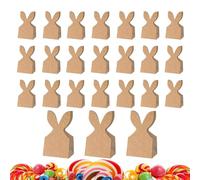 Cottontail Treats - 24 Pcs Easter Bags For Kids With 3D Bunny Ears | Reusable Paper Candy Wrap For Goodie, Cookie, Toy, Holiday Party Favors, And Birthday