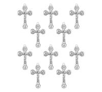 COTTVOTT Catholic Saint Benedict/St. Jude Cross Pendant Holy Crucifix Pendant with Christ Jesus and Virgin Mary Medals Rosary Necklace Supplies Making DIY Gifts, Mediano, Alloy, Not a gemstone