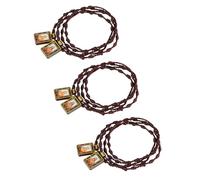 COTTVOTT Catholic Scapular Necklace Catolicos Sacred Heart of Jesus with Our Lady Mt Carmel Catholic Scapular for Men Women Christian Confirmation-3 Pack Bulk, M, Leather, No Gemstone