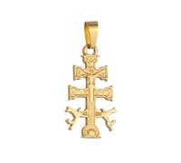 COTTVOTT Cruz De Caravaca Cross Jesus Crucifix Charm Pendant Catholic Caravaca Double Cross with Angels Pendant Necklace Religious Jewelry Making, Medium, alloy, No Gemstone