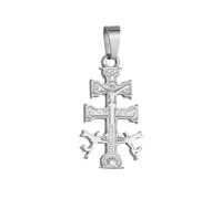 COTTVOTT Cruz De Caravaca Cross Jesus Crucifix Charm Pendant Catholic Caravaca Double Cross with Angels Pendant Necklace Religious Jewelry Making, Medium, alloy, No Gemstone