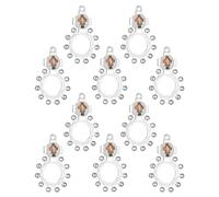 COTTVOTT Decade Rosary Ring, Finger Rosary Cross Rings, Devotional Exorcism Benedict Medal Pocket Rosary Cross Prayer Ring for Men Women Favors, Metal, No Gemstone