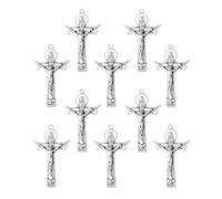 COTTVOTT Eastern Orthodox Cross Pendant/Catholic Jesus Christ INRI Cross Pendant/Celtic Cross Pendant for Rosary Necklace, DIY Jewelry Making Parts, Metal, No Gemstone