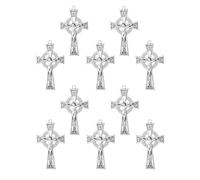 COTTVOTT Eastern Orthodox Crucifix, Christ Jesus Celtic Cross Pendant Charms for Women Men Rosary Necklace DIY Jewelry Making Parts, alloy, No Gemstone