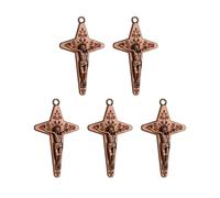 COTTVOTT Eastern Orthodox Crucifix, Christ Jesus Celtic Cross Pendant Charms for Women Men Rosary Necklace DIY Jewelry Making Parts, alloy, No Gemstone