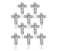 COTTVOTT Eastern Orthodox Crucifix, Christ Jesus Celtic Cross Pendant Charms for Women Men Rosary Necklace DIY Jewelry Making Parts, alloy, No Gemstone