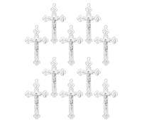 COTTVOTT Eastern Orthodox Crucifix, Christ Jesus Celtic Cross Pendant Charms for Women Men Rosary Necklace DIY Jewelry Making Parts, alloy, No Gemstone