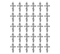 COTTVOTT Eastern Orthodox Crucifix, Christ Jesus Celtic Cross Pendant Charms for Women Men Rosary Necklace DIY Jewelry Making Parts, 1.14" x 0.67", alloy, No Gemstone