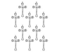 COTTVOTT Eastern Orthodox Crucifix, Christ Jesus Celtic Cross Pendant Charms for Women Men Rosary Necklace DIY Jewelry Making Parts, alloy, No Gemstone