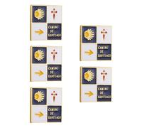 Cottvott Enamel Camino de Santiago Pilgrim Shell Lapel Pin - St James Cross Brooch, Scallop Shell Road Marker Badge, S, Metal, no gemstone