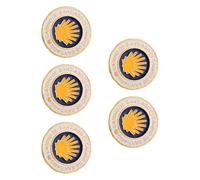 Cottvott Enamel Camino de Santiago Pilgrim Shell Lapel Pin - St James Cross Brooch, Scallop Shell Road Marker Badge, samll, Metal, no gemstone