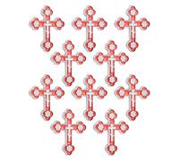 Cottvott Enamel Cross Brooch Lapel Pin for Women Men Russian Orthodox Crcuifix Eastern Church Cross Tie Pins Religious Christian Prayer Jewelry Party Favor Gifts, S, Metal, no gemstone