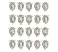 COTTVOTT Our Lady of Guadalupe Miraculous Medal for DIY Jewelry Necklace Making Supplies, Virgin Mary Christ Jesus Charms Rosary Center Connection Part, M, alloy, No Gemstone