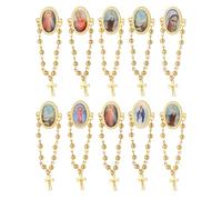 Cottvott Rosary Lapel Pins, Divine Mercy Jesus/Virgen de Guadalupe Patron Saints Icons Brooches, Catholic Pin Religious Baptism Favor Gifts, S, Metal, no gemstone