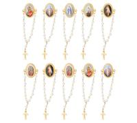 Cottvott Rosary Lapel Pins, Divine Mercy Jesus/Virgen de Guadalupe Patron Saints Icons Brooches, Catholic Pin Religious Baptism Favor Gifts, S, Metal, no gemstone