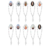 Cottvott Rosary Lapel Pins, Divine Mercy Jesus/Virgen de Guadalupe Patron Saints Icons Brooches, Catholic Pin Religious Baptism Favor Gifts, S, Metal, no gemstone