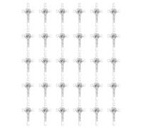 COTTVOTT St. Benedict Exorcism Crucifix Cross Pendant for DIY Rosary Necklace Chaplet Part Jewelry Making Accessories Charms 30Pcs Bulk (30pcs-st. benedict-S-style A)