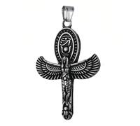 COTTVOTT Stainless Steel Egyptian Goddess Isis Pendant Ancient Egypt Greek Mythology Jewelry (7-egyptian goddess isis pendant)