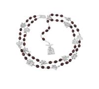 COTTVOTT Stations of The Cross Chaplet Rosary with Holy Face of Christ Jesus Centerpiece, Catholic Devotional Long Rosaries for First Communion, Confirmation Christian Prayer Gifts