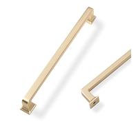 COTYKILEY 10 Pack 7 Inch(177mm) Brushed Brass Kitchen Cabinet Handles Gold Cabinet Pulls Cabinet Door Handles Kitchen Cabinet Hardware Cupboard Drawer Pulls Dresser Handles