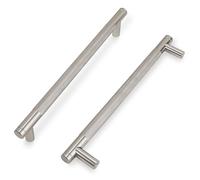 COTYKILEY 10 Pack 7 Inch(177mm) Brushed Satin Nickel Cabinet Handles Sliver Knurled Kitchen Cabinet Pulls Cabinet Door Handles Kitchen Cabinet Hardware