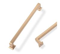 COTYKILEY 10 Pack 7 Inch(177mm) Champagne Copper Kitchen Cabinet Handles Brushed Brass Cabinet Pulls Cabinet Door Handles Gold Kitchen Cabinet Hardware Cupboard Drawer Pulls Dresser Handles