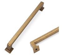 COTYKILEY 10 Pack 7Inch(177mm) Antique Brass Kitchen Cabinet Handles Cabinet Pulls Vintage Drawer Pulls Aged Gold Bronze Kitchen Cabinet Hardware