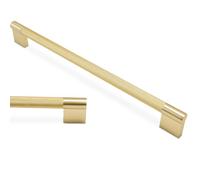 COTYKILEY 6 Pack 12.5 Inch(320mm) Brushed Brass Cabinet Handles Gold Knurled Kitchen Cabinet Pulls Cabinet Door Handles Kitchen Cabinet Hardware Cupboard Drawer Pulls Dresser Handles