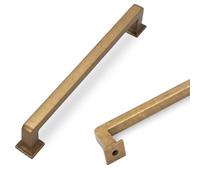 COTYKILEY 6 Pack 7 Inch(177mm) Antique Brass Kitchen Cabinet Handles and Pulls - Vintage Drawer Handles in Aged Gold Bronze Finish