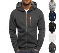 Couawaticy Mens Fleece Jackets Lightweight Warm Full Zip Casual Coat Microfleece Sweater Outerwear Running Jacket for Outdoor Hiking Travelling