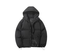 Couawaticy Quilted Jacket for Women UK Hooded Puffer Down Coat Quilted Padded Coat Hoodie Top Plain Short Down Puffer Ladies Lightweight Waterproof Jacket A-Black