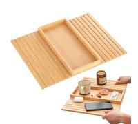 Couch Armrests Table, Foldable with Non-Slip Underlay, Couch Cup Holder Tray, for Remote Controls, Drinks, Coffee Cups, Snacks, Phones, Armchairs, Dormitories, Bedrooms, Flats