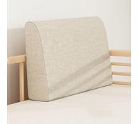 Couch Back Pillows,Extra Large Wedge Pillow for Sofa Bed,Backrest Lumbar Support Pillow High Density Foam Cushion with Breathable Linen Cover (Light Beige,90x48x15cm)