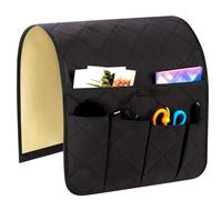 Couch Caddy, Armchair Caddy, Non-Slip Sofa Armrest Organizer with 5 Pockets, 35x13 inch Couch Armrest Remote Control Holder for Recliner Sofa Chair, Phone, Book, Armchair