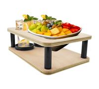 Couch Couch With Cup Holder - Double Layer Wooden Sofa Tray, Stable Drink And Snack Table | Foldable Armrest Trays, Living Room Sofa Organizer, Bedside Stand For Cups