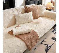 Couch Cover for Dogs Sofa Cover for Pets,Thick Soft Dog Mat Non-Slip Couch Covers for 3 Cushion, Pet Sofa Slipcover Furniture Covers,Beige,36 * 47in/90 * 120cm