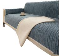 Couch Cover for Pets Washable， Non Slip Plush Sofa Covers，Pet Sofa Protective Cover ，All Seasons，Suitable for Indoor Couch Cover use (excluding Pillows)(27.6 * 70.9, Rice White)(Deep Blue,27.6*35.4)