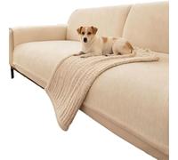 Couch Cover for Pets Washable， Non Slip Plush Sofa Covers，Pet Sofa Protective Cover ，All Seasons，Suitable for Indoor Couch Cover use (excluding Pillows)(27.6 * 70.9, Rice White)(Rice White,35.4*70.9)