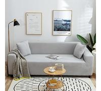 Couch Cover Stretch Fit Sectional, Stretch Sofa Slipcovers Fitted, Sofa Covers For 1 2 3 4cushion Couch Pet Proof, Shower Cap Style Elastic Couch Slipcover Precision Light Grey 90-140cm