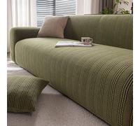 Couch Cover Stretch Jacquard Sofa Cover, 1 2 3 4 Seat Polar Fleece Couch Protector, Washable Modern Sofa Slipcovers(Green,M)