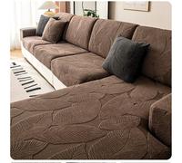 Couch Covers Elastic, Sofa Covers with Anti-Slip Durable Material, Resists Stains, Fading and Wear for Daily Use Home Decor Family Rooms-Brown||Large L