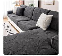 Couch Covers Elastic, Sofa Covers with Anti-Slip Durable Material, Resists Stains, Fading and Wear for Daily Use Home Decor Family Rooms-Black||Headrest S