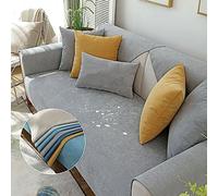 Couch Covers For Sectional Sofa L Shape Pet Proof, Sofa Covers Waterproof And Washable Set, Stain And Spill Proof Sofa Slipcovers For Sectionals Anti-slip With Waterproof Membrane Grey 70 * 180cm